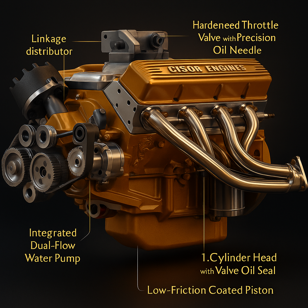 CISON V8 Engine Kit – Build Your Own Working Gas Engine Model